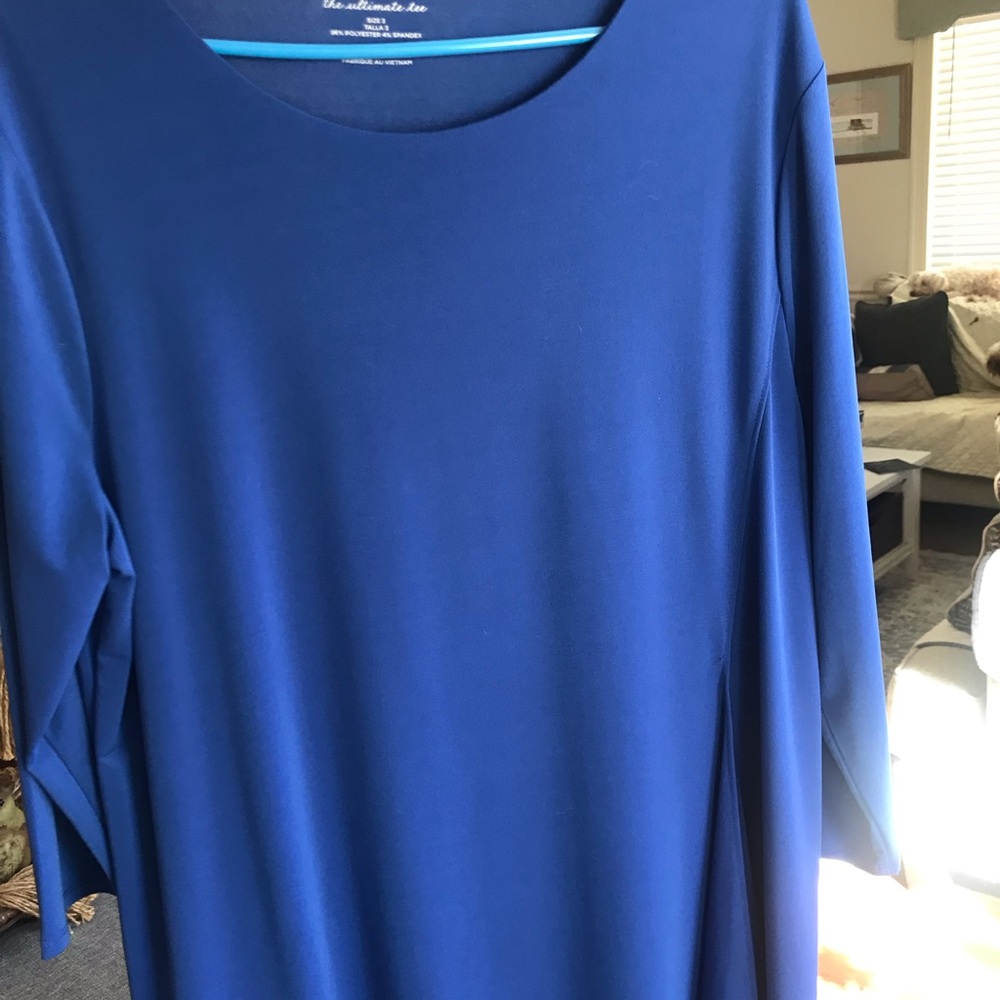 Chico’s Royal Blue Tunic NWOT … size 3.. xl in regular size - Picture 3 of 5